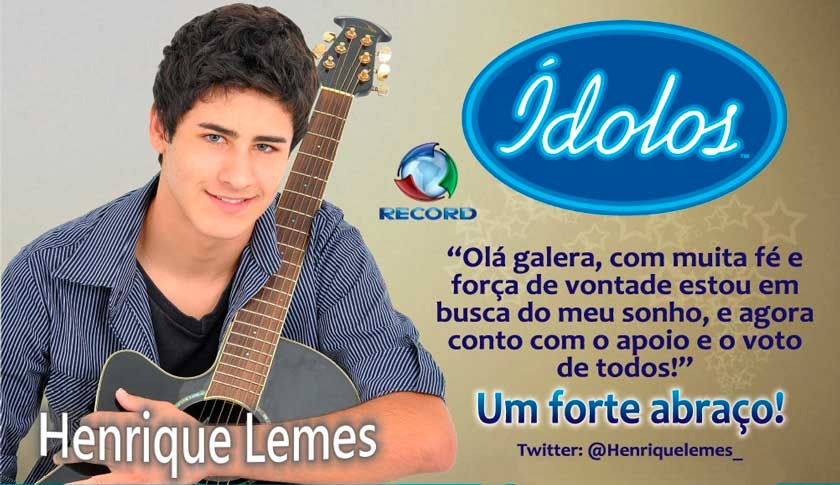 Tweet torcida cantor Henrique Lemes
