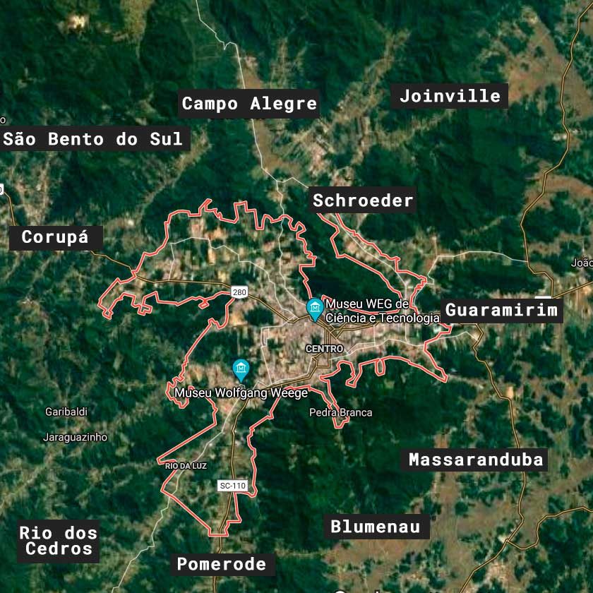 jaragua-do-sul-limite-divisa-municipio-vizinhos-mapa